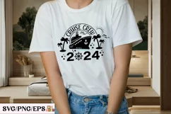 Family Trip Squad, Cruise Crew 2024 SVG T-shirt Design Product Image 3