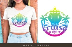 Cruise Life with Gradient Color, Summer Apparel Design Product Image 1