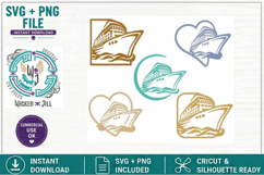 Cruise Ship Bundle of 20 Nautical SVG Cut File Sublimation Product Image 5