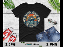 Cruise Squad PNG,Vacation Mode Retro Cruise Ship Sublimation Product Image 2