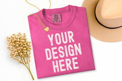 Comfort Colors C1717 Shirt Mockup Bundle, Flat lay Mockup Product Image 13