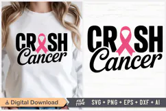 Crush Cancer SVG | Breast Cancer Awareness SVG Product Image 1