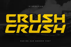 CRUSH - Racing Car Modern Font Product Image 1