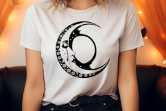Crying Crescent Moon SVG Product Image 1
