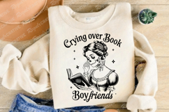 Crying Over Book Boyfriends SVG Design Product Image 4
