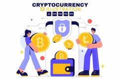 13 Cryptocurrency Wallet Illustration Product Image 1