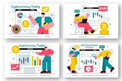 12 Cryptocurrency Trading and Blockchain Illustration Product Image 2