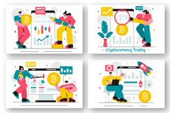 12 Cryptocurrency Trading and Blockchain Illustration Product Image 3