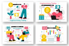 12 Cryptocurrency Trading and Blockchain Illustration Product Image 4