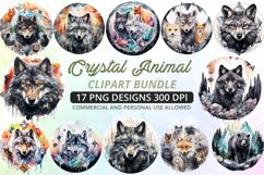Crystal Clipart,Gem Clipart,Magical Clipart,Gemstone Clipart,Watercolor Crystals,Crystal Printables,Animal Clipart,