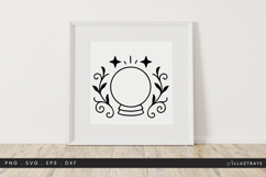 Crystal Ball SVG Cut File Witchy Line Art for Crafts Product Image 1