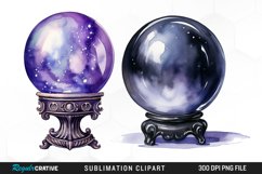 Watercolor Crystal Ball Graphics Clipart Product Image 1