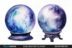 Watercolor Crystal Ball Graphics Clipart Product Image 1