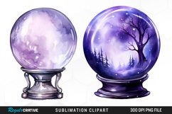 Watercolor Crystal Ball Graphics Clipart Product Image 1