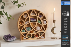 Crystal Display Shelf Laser Cut | Mystical Crystal Holder Product Image 1