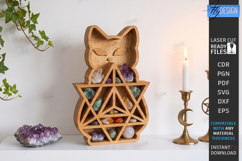 Crystal Display Shelf Laser Cut | Mystical Crystal Holder Product Image 1
