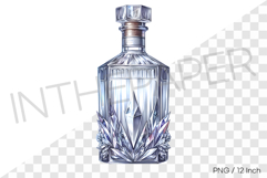 Ice crystal frost texture square empty bottle PNG Clipart Product Image 1