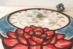 Crystal Grid Laser Cut Design | Flower of Life Crystal Grid Product Image 4