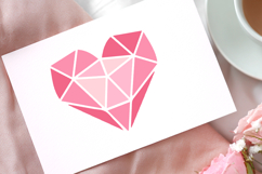 Geometric color hearts SVG Product Image 2