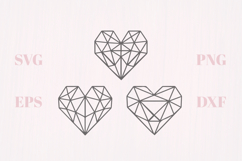 Crystal hearts SVG Product Image 1