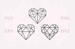 Geometric hearts SVG Product Image 1