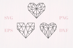 Crystal hearts 2 SVG Product Image 1