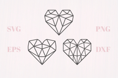 Diamond hearts SVG Product Image 1