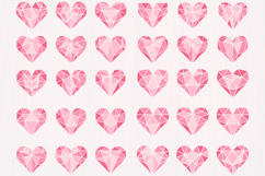 Geometric color hearts SVG Product Image 1