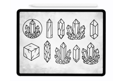 Crystals Procreate Brushes | Procreate Stamps Product Image 2