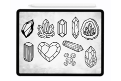 Crystals Procreate Brushes | Procreate Stamps Product Image 3