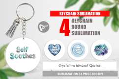 Crystalline Mindset Quotes Keychain Product Image 1
