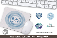 Crystalline Mindset Quotes Mouse Pad Product Image 1