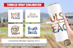 Crystalline Mindset Quotes Tumbler Product Image 1