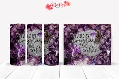 Crystals &amp; Coffee | Amethyst | 20oz Tumbler Wrap Product Image 1