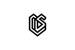 letter CS/SC initial logo Product Image 1
