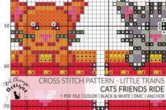 Cats Friends Ride | Cross Stitch Pattern | Little Train Product Image 2