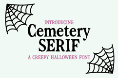 CEMETERY SERIF Scary Halloween Font Product Image 1
