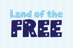 COASTAL STARS Bold Block 4th of July Star Font Product Image 5