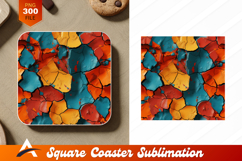 Abstract Cracked Paint Texture Coaster Designs Element Product Image 1
