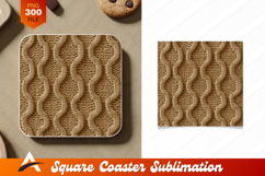 Creamy Braided Coaster Design Intricate Surface Detail Product Image 1