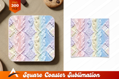Pastel Textured Floral Coaster Design Seamless Pattern Product Image 1