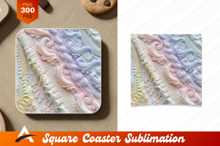 Pastel Ornamental Lace Coaster Design Background Product Image 1
