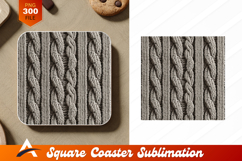 Knitted Wool Texture Coaster Design Background Product Image 1