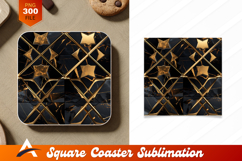Luxury Black Marble And Gold Star Pattern Product Image 1
