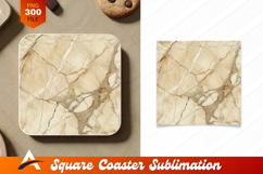 Beige Marble Stone Texture Coaster Design Product Image 1