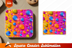 Colorful Abstract Spheres Modern Coaster Design Concept