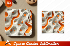 Abstract White Orange Coaster Designs Background Texture
