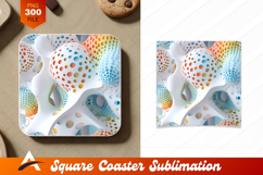 Abstract White Forms With Colorful Perforations