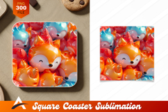Colorful Balloon Fox Collection Coaster Design Idea Product Image 1