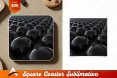 Black Spheres Abstract Coaster Designs Concept Product Image 1